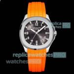 Super Copy PPF Patek Philippe Aquanaut Cal.324 Orange Rubber Strap Watch 